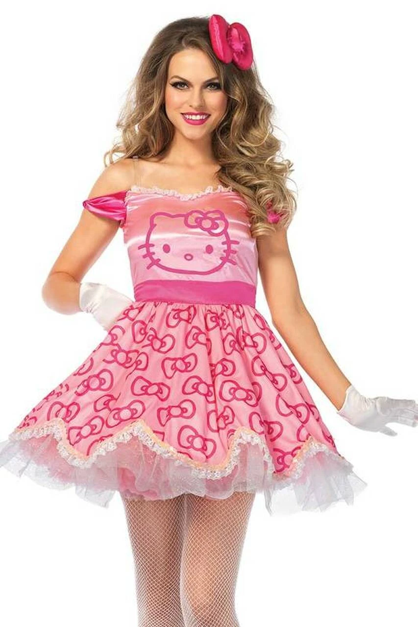 Leg Avenue Hello Kitty Costume Bow Dress 3 Leg Avenue Hello Kitty Costume Bow Dress