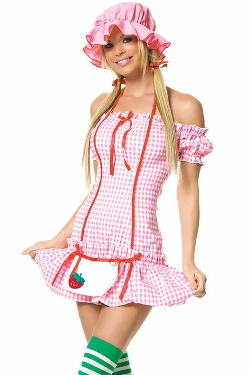 Leg Avenue Strawberry Girl Halloween Costume 4 Leg Avenue Strawberry Girl Halloween Costume - Image 2