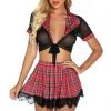 3WISHES Sassy School Uniform Lingerie Set -Sexy Halloween Clothing unnamed file 474