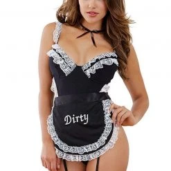 Dreamgirl French Maid Fantasy Lingerie Costume -Sexy Halloween Clothing unnamed file 492
